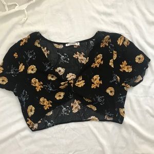 floral crop top